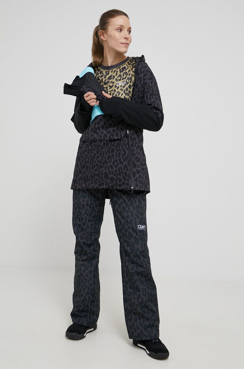 Colourwear pantaloni femei, culoarea negru imagine reduceri black friday 2021 answear.ro