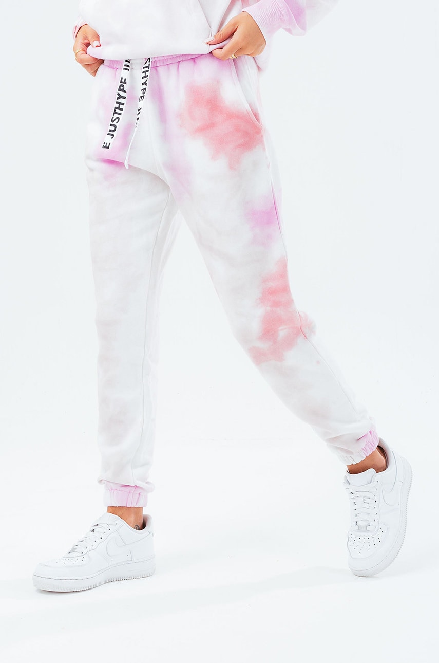 Hype pantaloni femei, culoarea roz, modelator