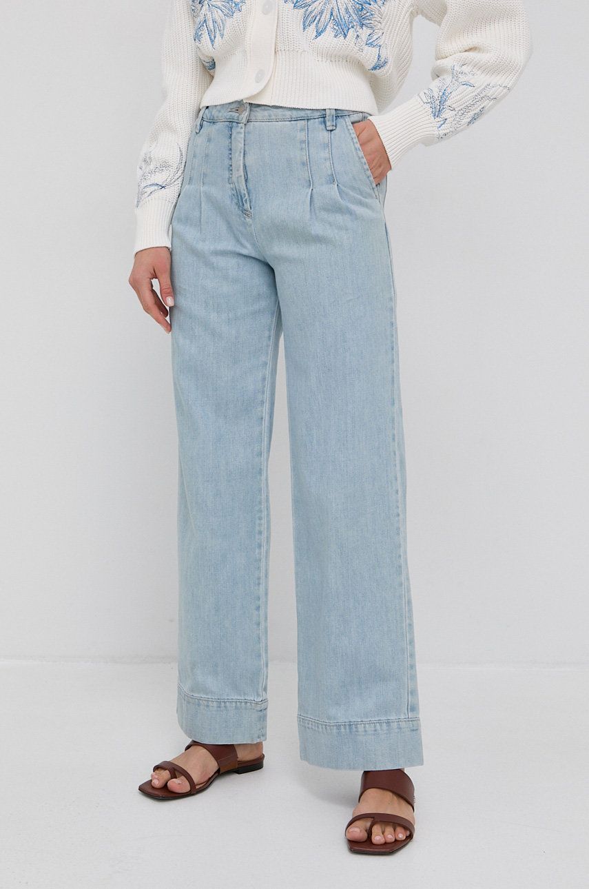 Stefanel Jeans femei, high waist answear.ro imagine 2022 13clothing.ro