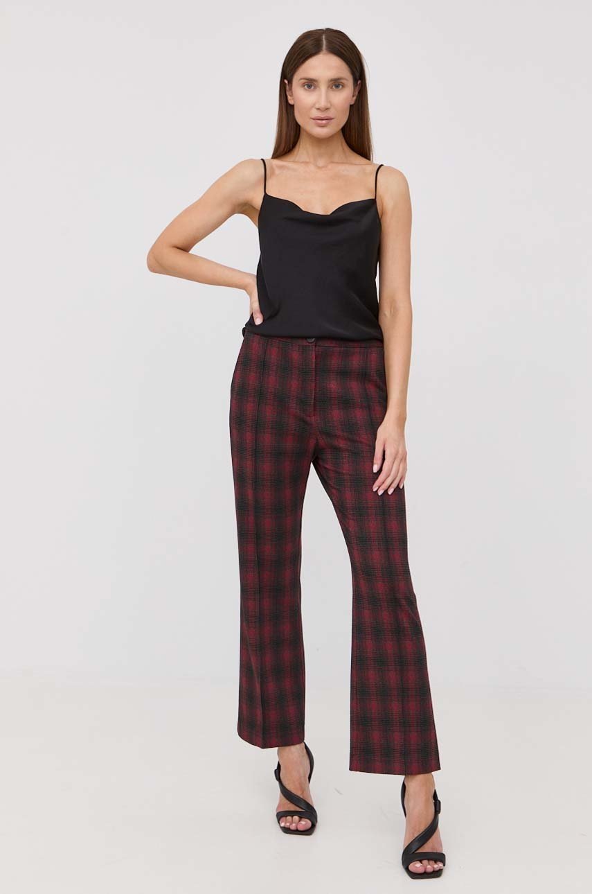 

Брюки Pinko женские цвет розовый широкие высокая посадка