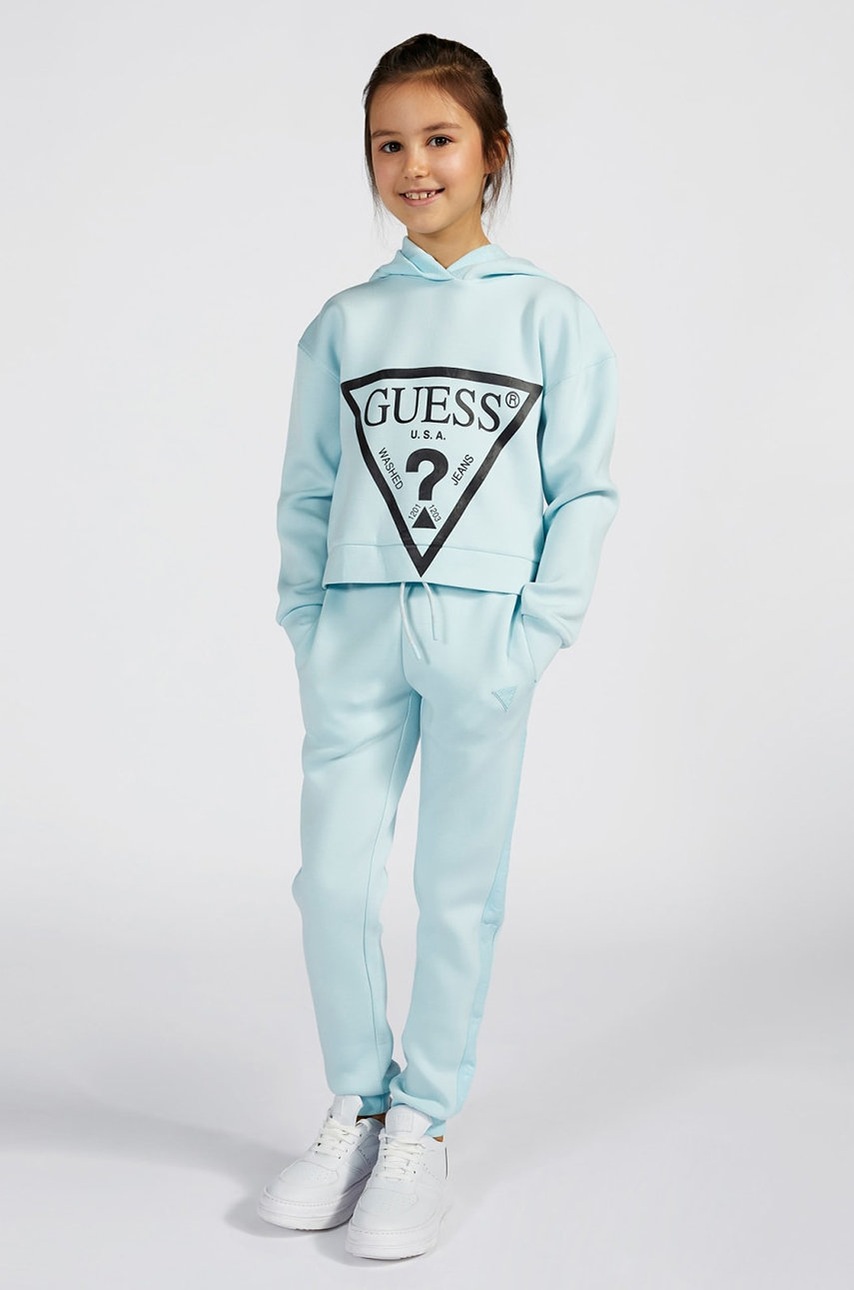 

Детски панталон Guess с изчистен дизайн, Син