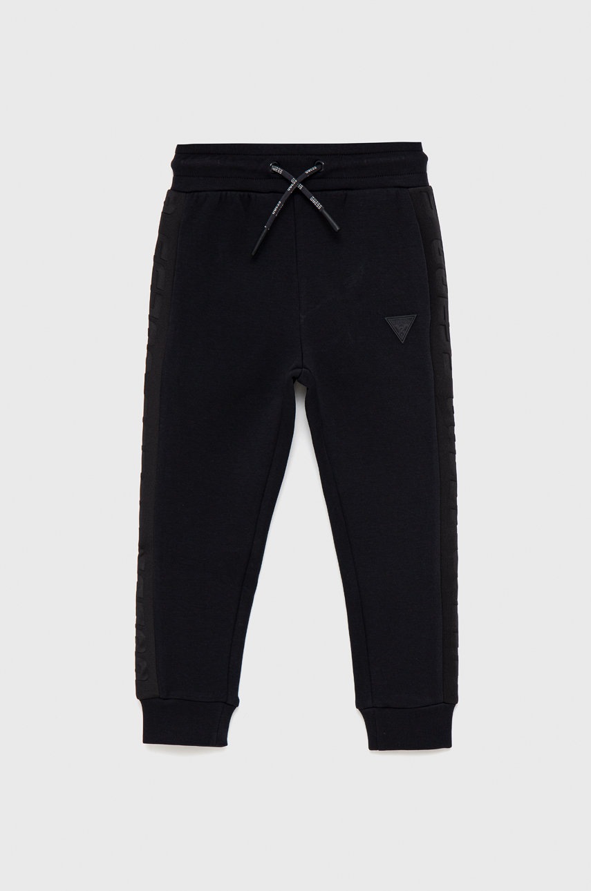 

Детски панталон Guess в тъмносиньо с изчистен дизайн, Сив