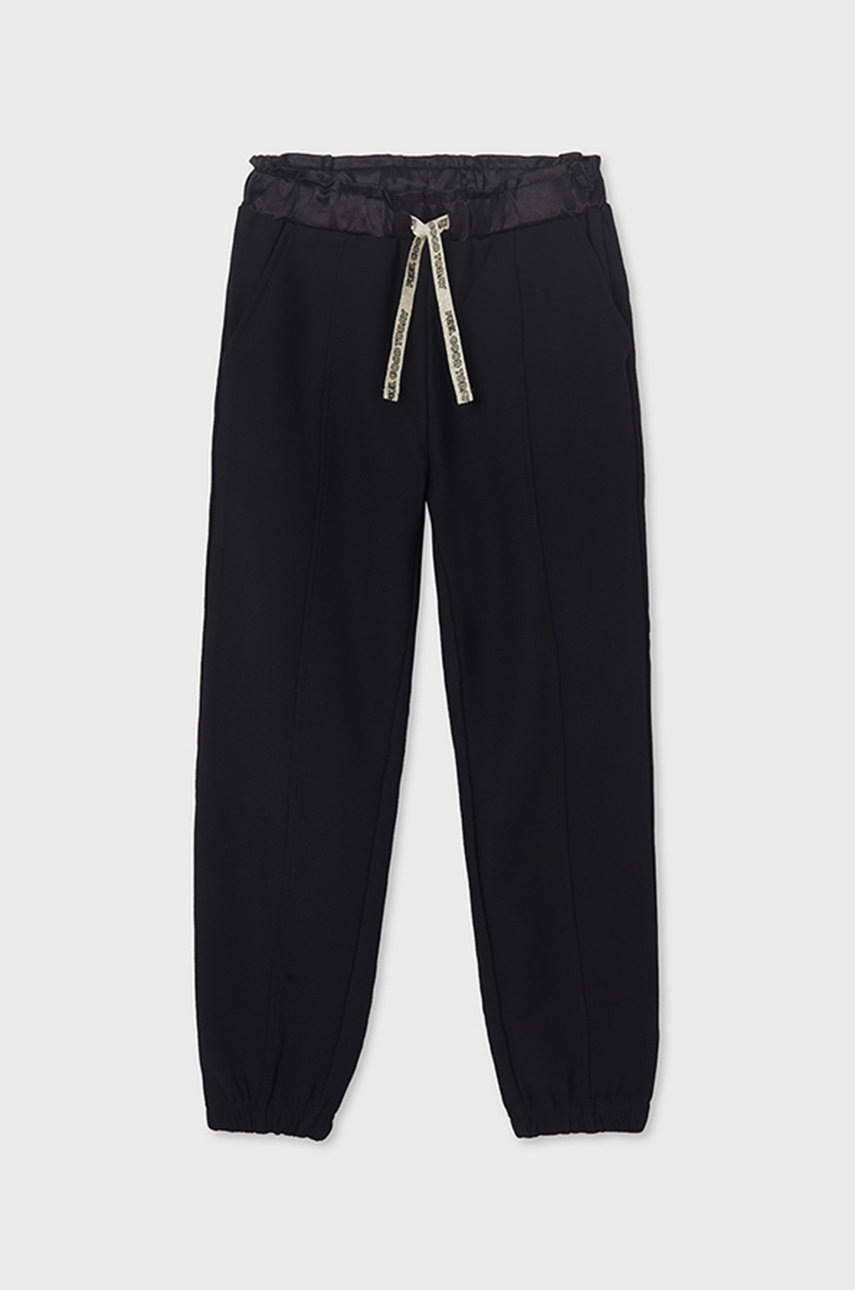 

Детски панталон Mayoral в черно с изчистен дизайн, Черен