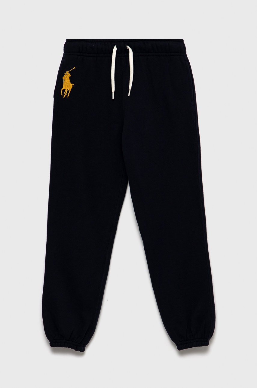 

Детски панталон Polo Ralph Lauren в тъмносиньо с апликация, Тъмносин