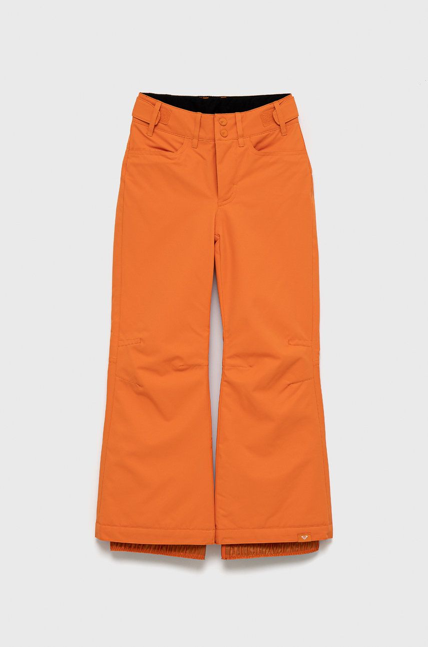 Roxy Pantaloni copii culoarea portocaliu ANSWEAR