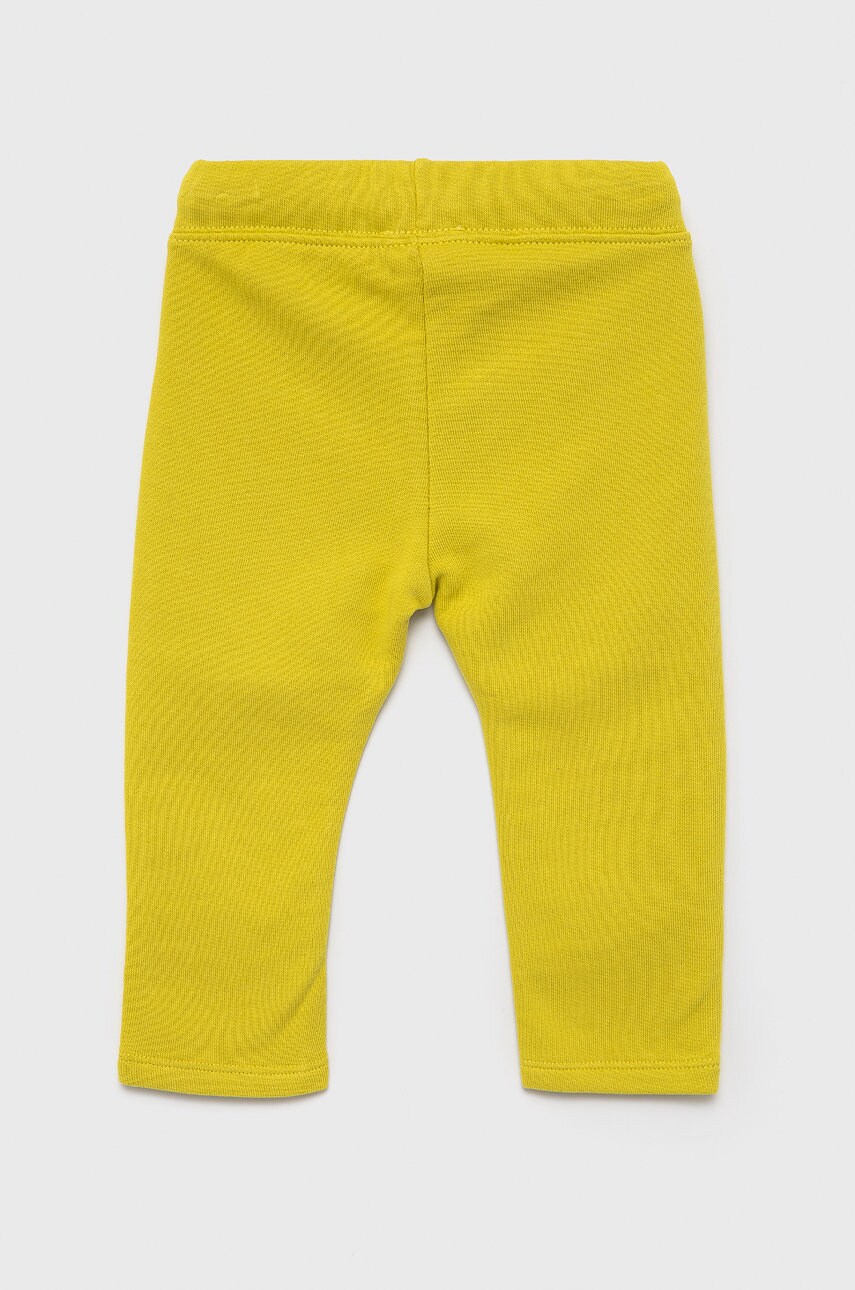 

Дитячі штани United Colors of Benetton колір зелений гладке