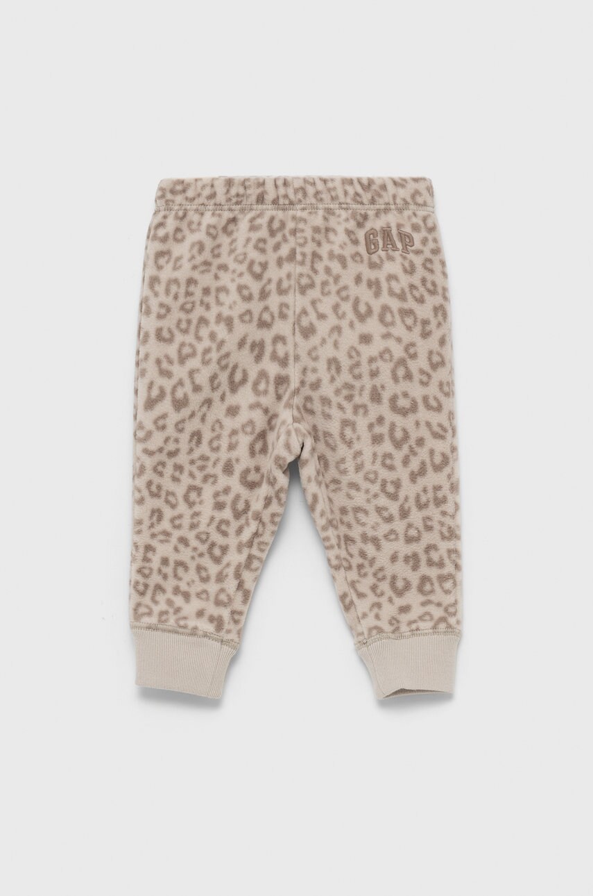 Gap pantaloni copii culoarea maro, material neted
