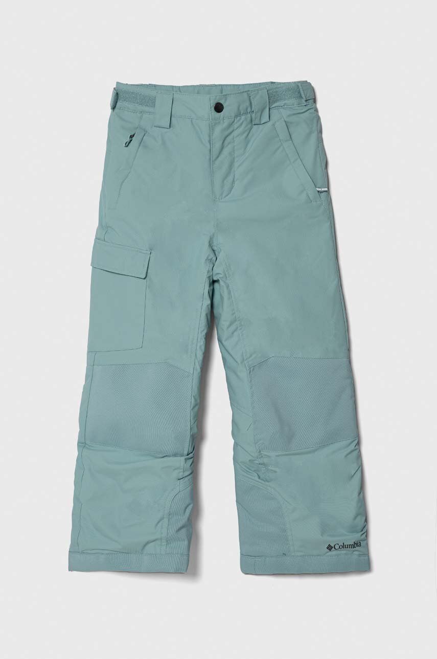 Levně Dětské kalhoty Columbia tyrkysová barva