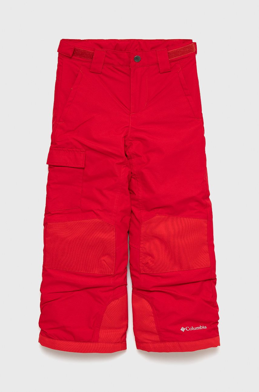 Levně Dětské kalhoty Columbia červená barva
