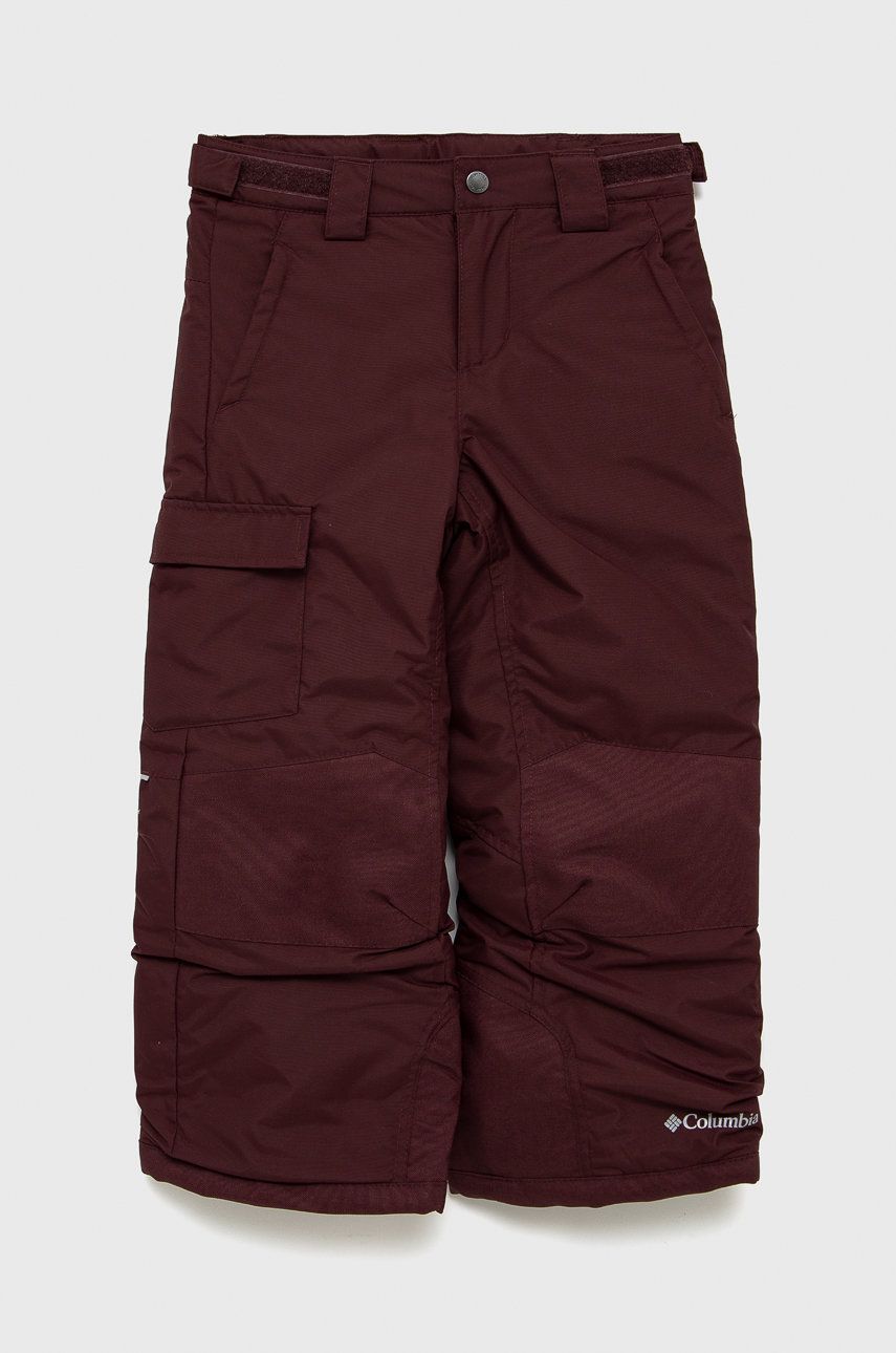 Dětské kalhoty Columbia hnědá barva - burgundské - Hlavní materiál: 100 % Nylon Výplň: 100 % Po