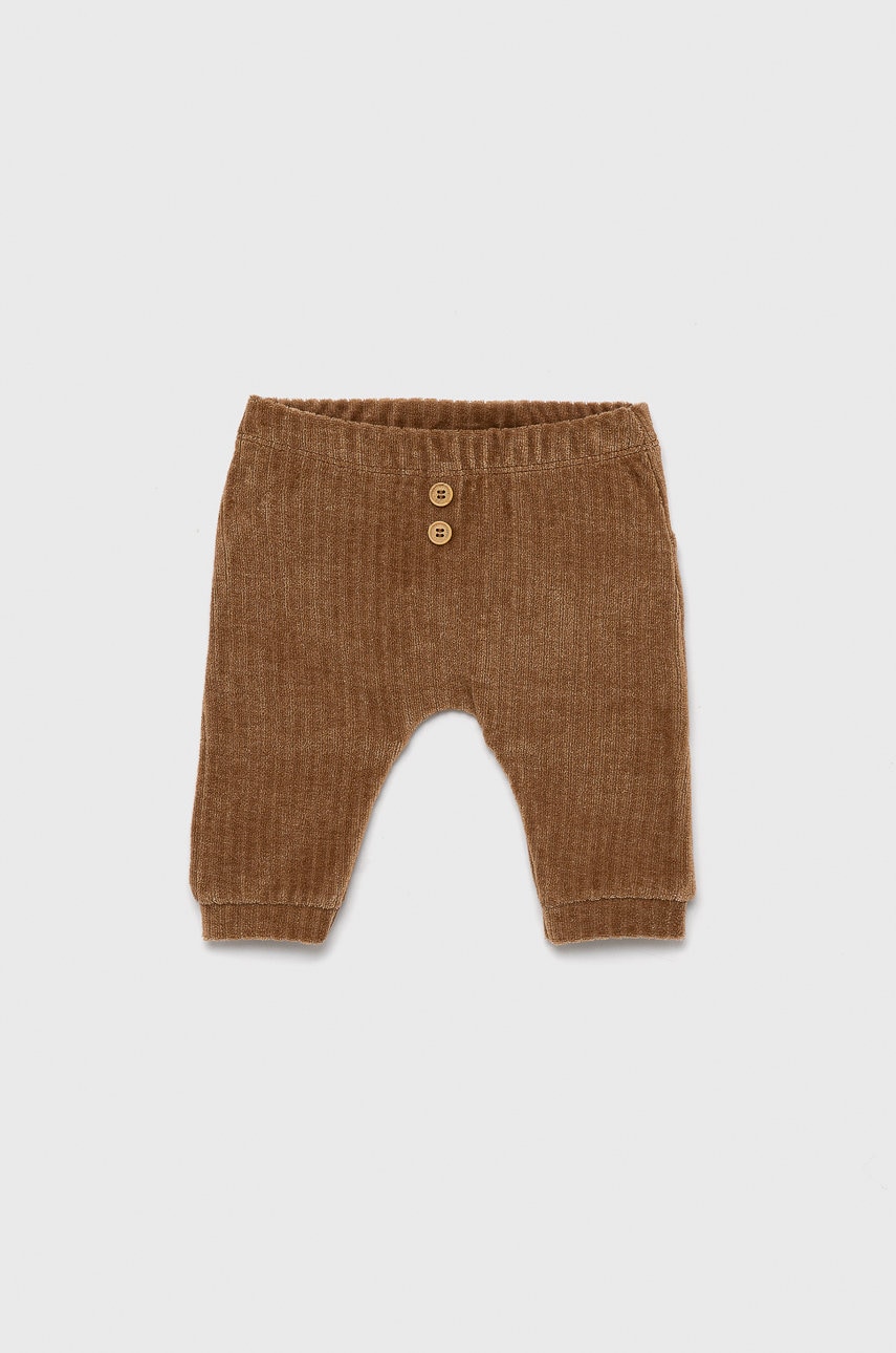 United Colors Of Benetton pantaloni copii culoarea maro, material neted