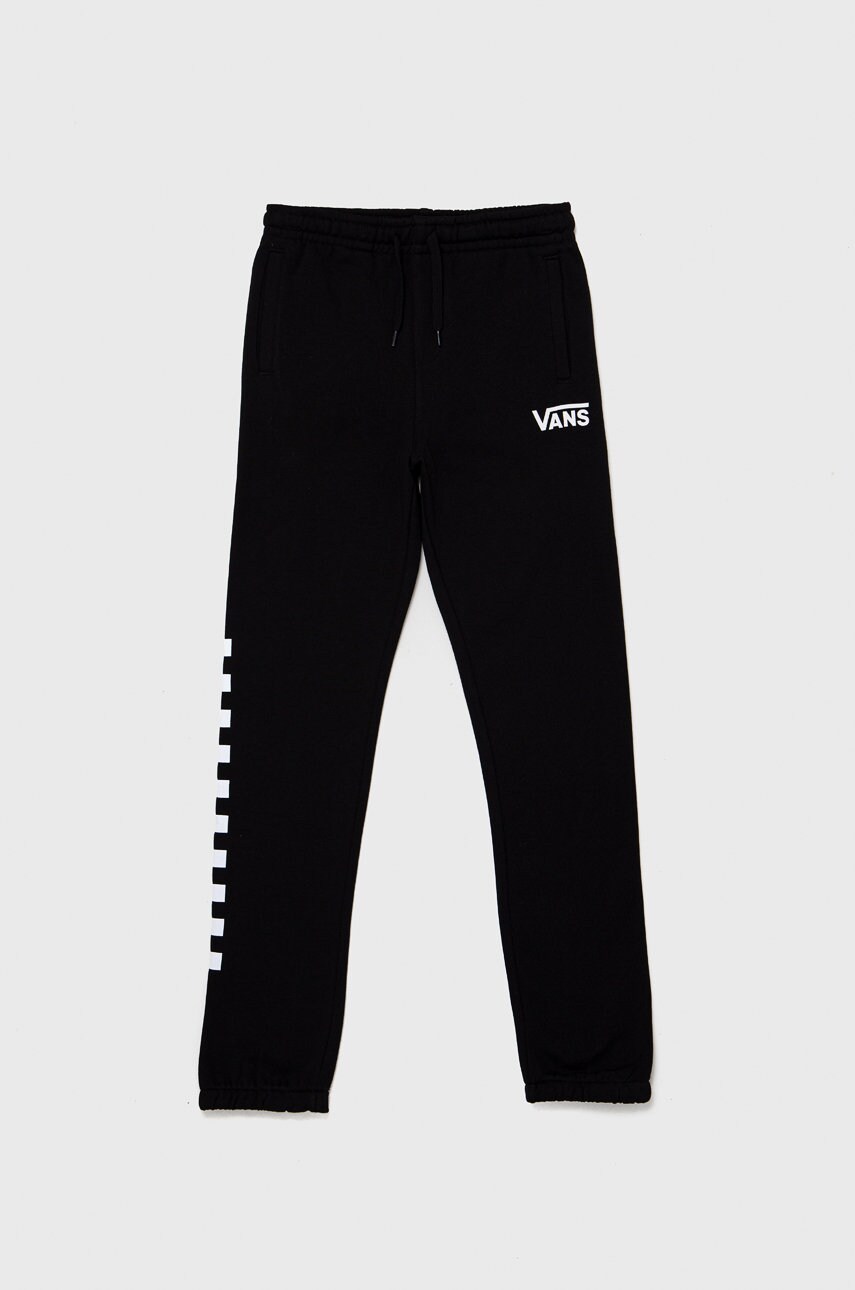 

Детски памучен панталон Vans в черно с изчистен дизайн, Черен