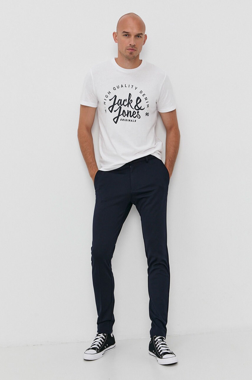 

Брюки Produkt by Jack & Jones мужские цвет синий облегающее