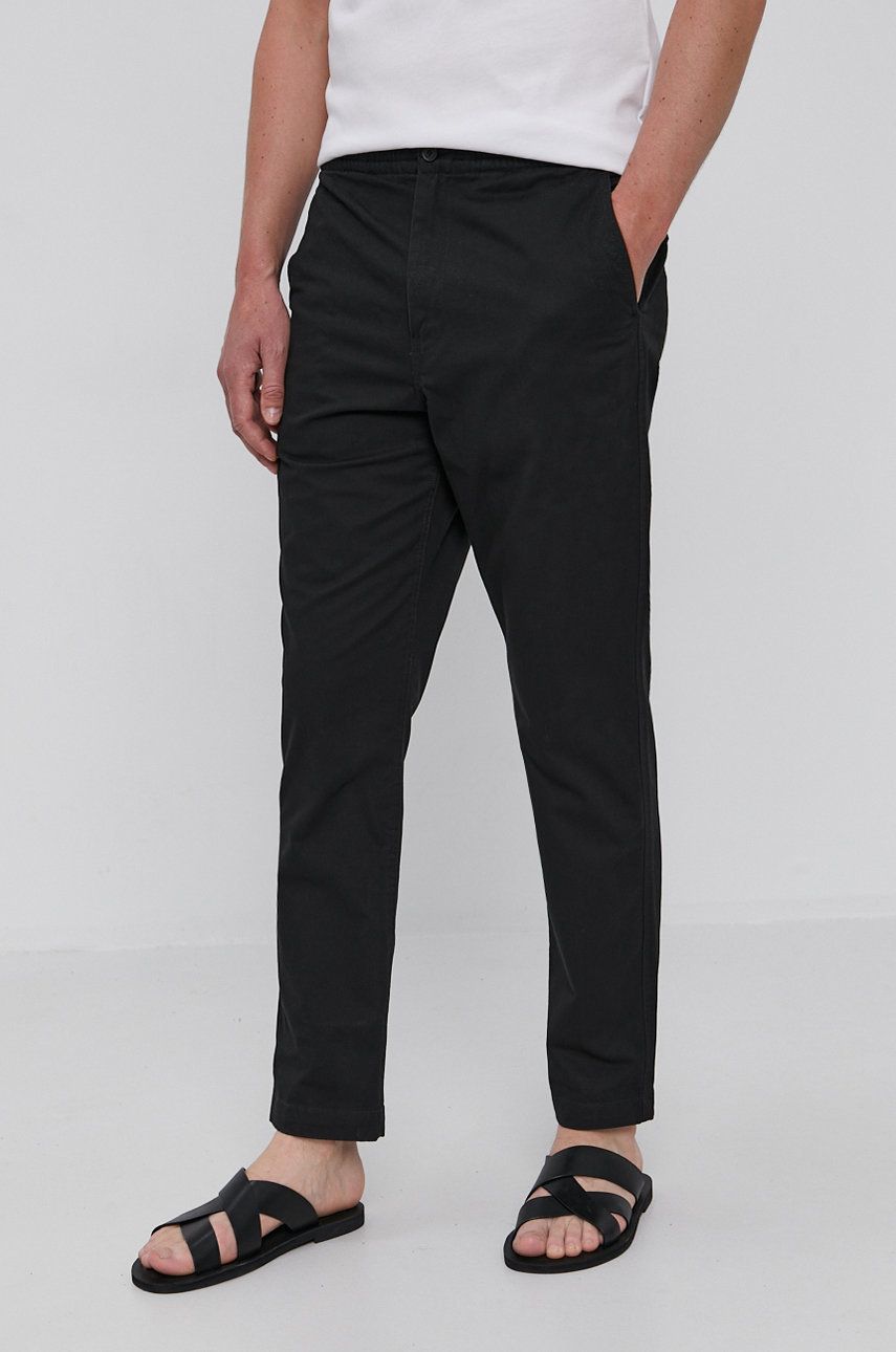 Levně Kalhoty Polo Ralph Lauren pánské, černá barva, přiléhavé