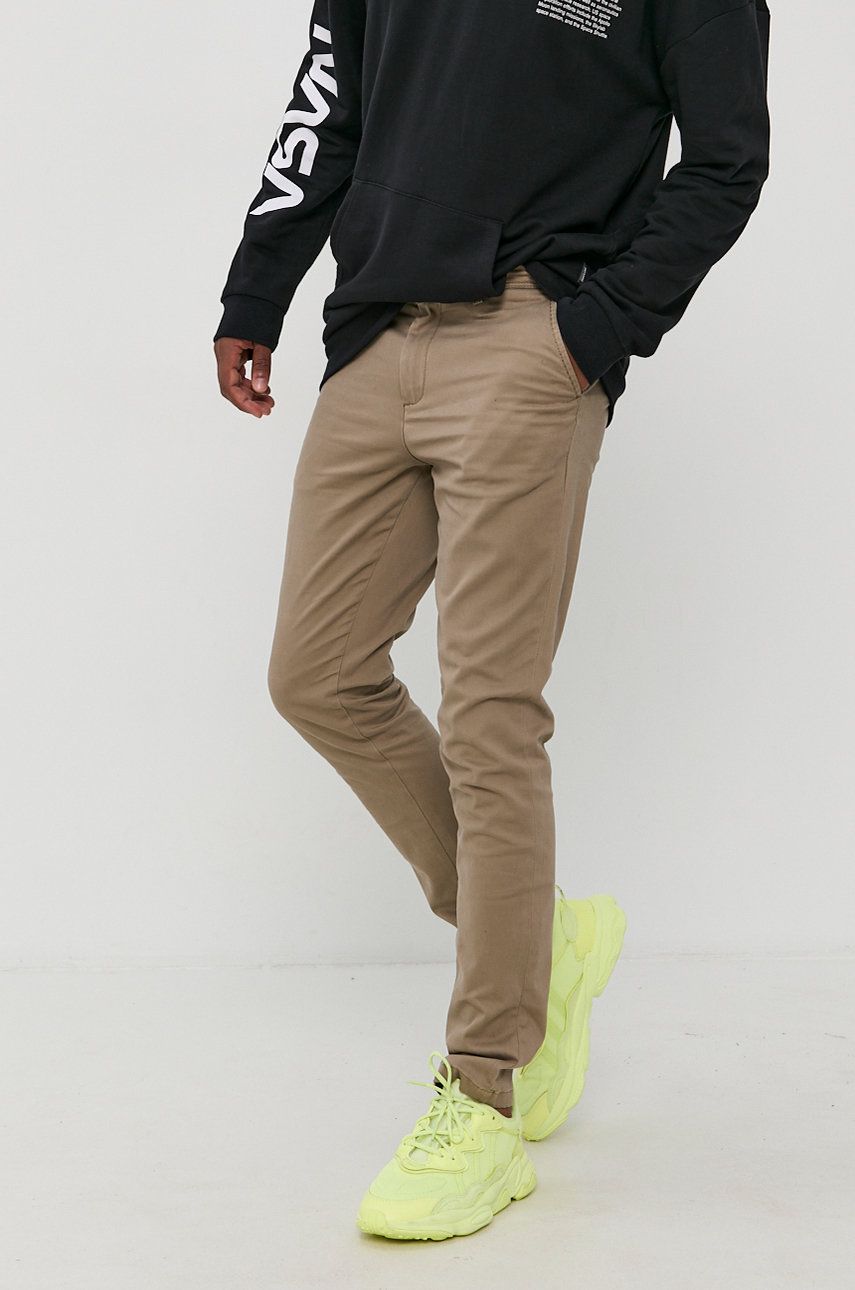 Produkt by Jack & Jones Pantaloni bărbați, culoarea bej, model drept answear imagine noua