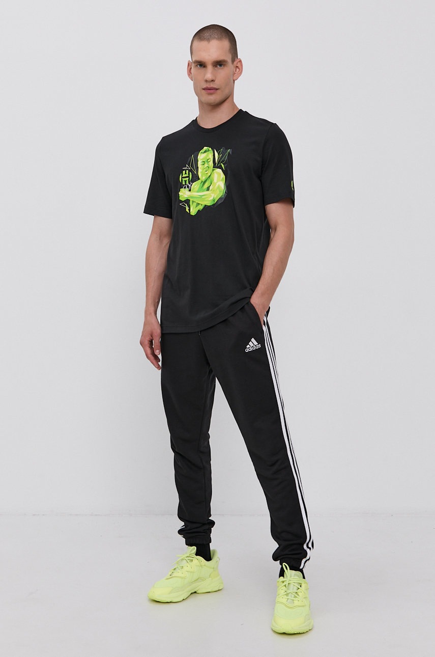 

Брюки adidas мужские цвет чёрный гладкие
