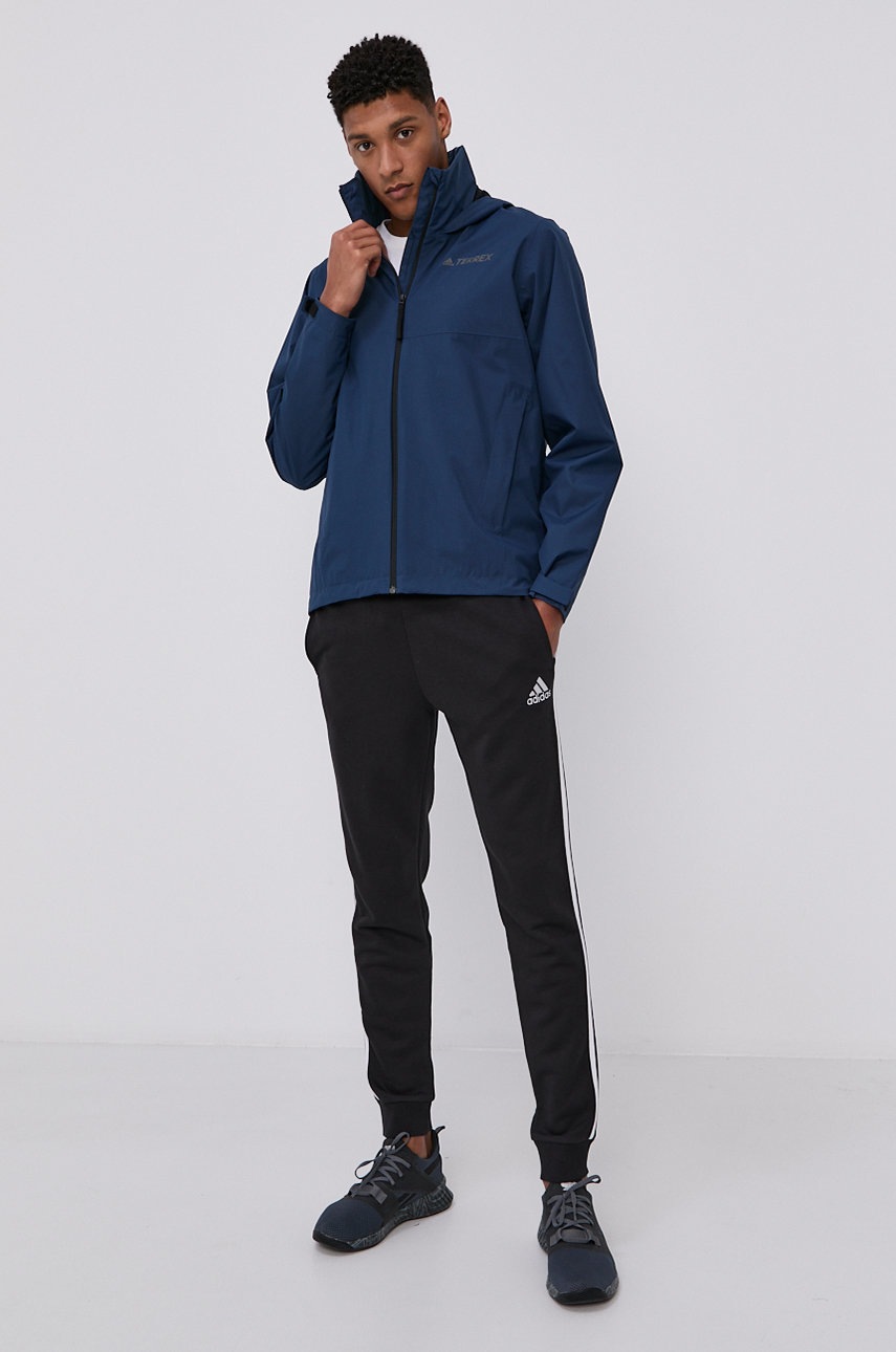 

Штани adidas чоловічі колір чорний гладке