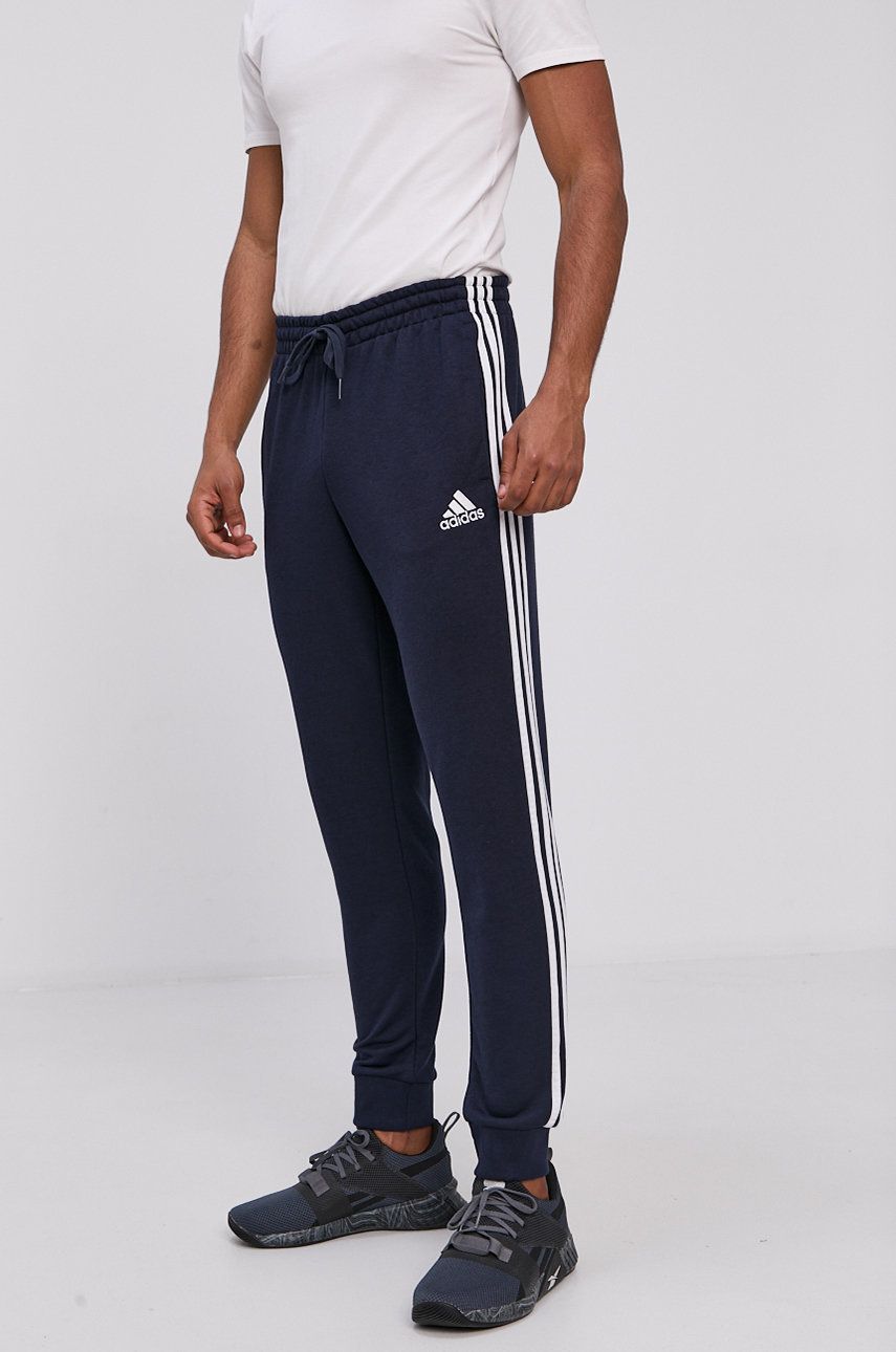 Adidas Pantaloni Gk8888 Barbati, Culoarea Albastru Marin, Cu Imprimeu