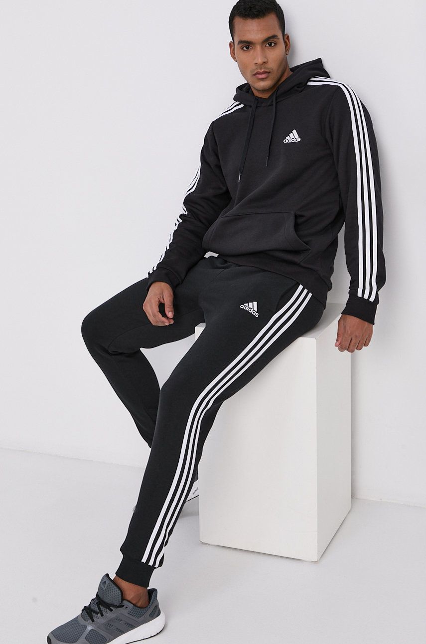 Adidas Pantaloni GM1089 Bărbați, Culoarea Negru, Material Neted