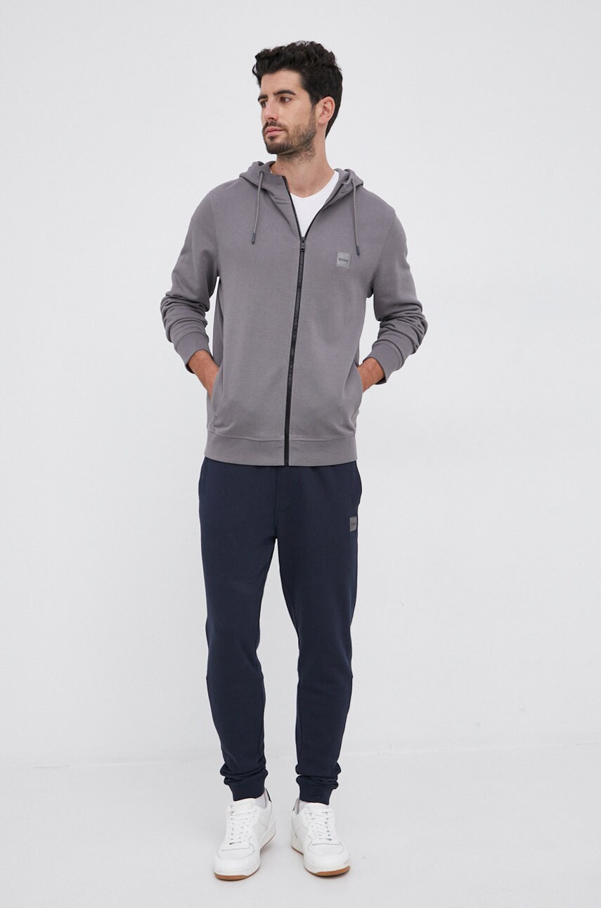 

Штани Boss Casual чоловічі колір синій з аплікацією