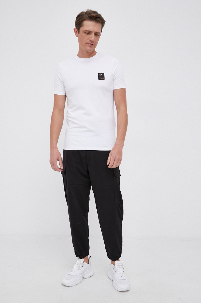 

Штани Armani Exchange чоловічі колір чорний фасон jogger
