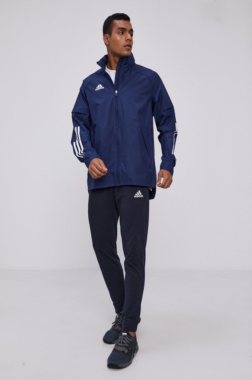 

Брюки adidas мужские цвет синий гладкие