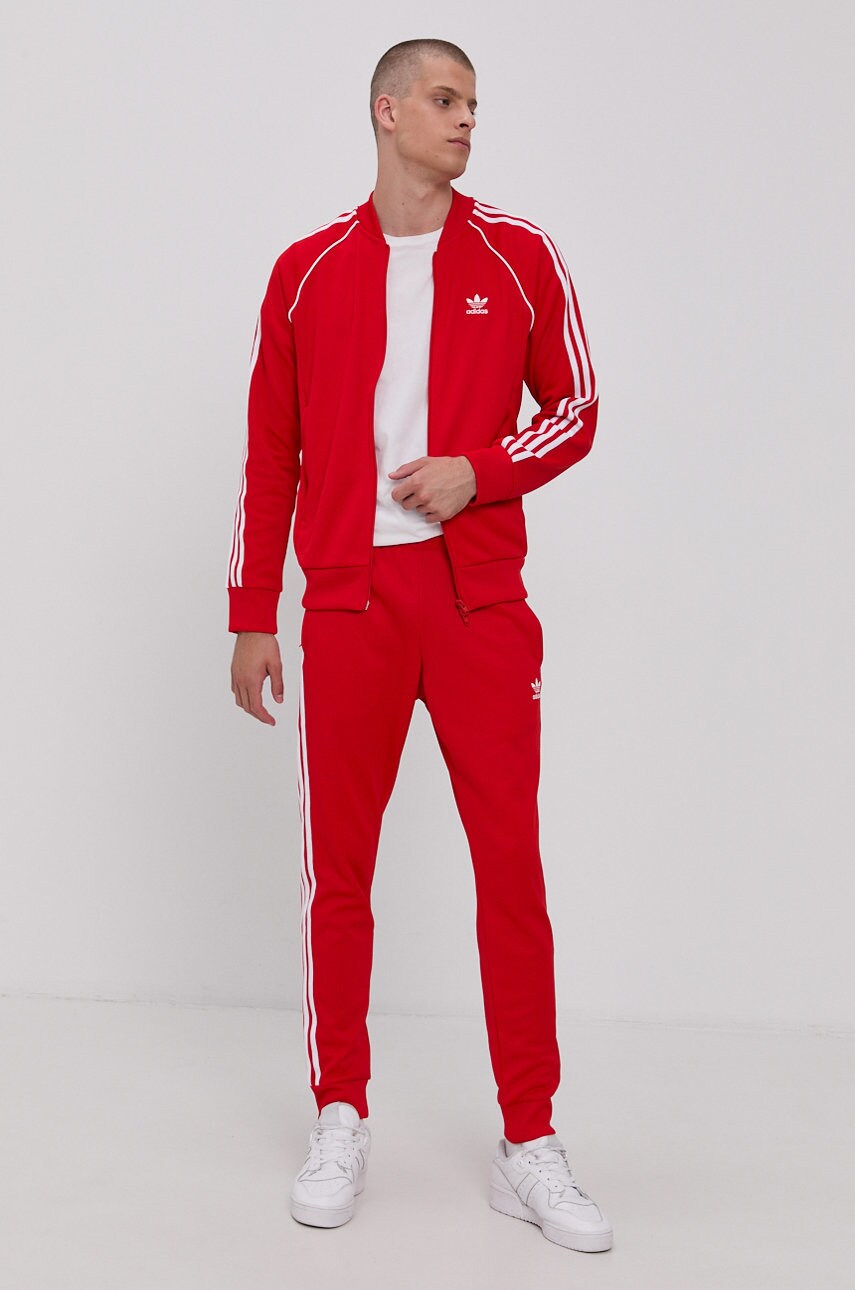 

Брюки adidas Originals мужские цвет красный с аппликацией