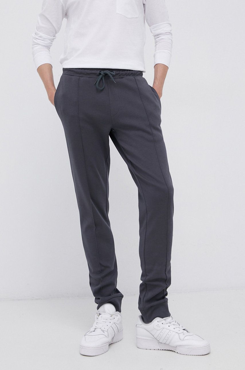 Premium by Jack&Jones Pantaloni bărbați, culoarea gri, material neted answear.ro