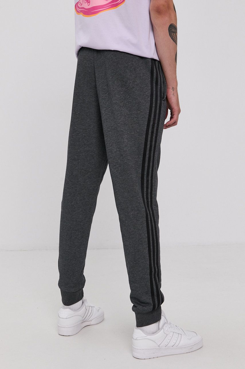 Adidas Pantaloni H12256 Bărbați, Culoarea Gri, Material Neted