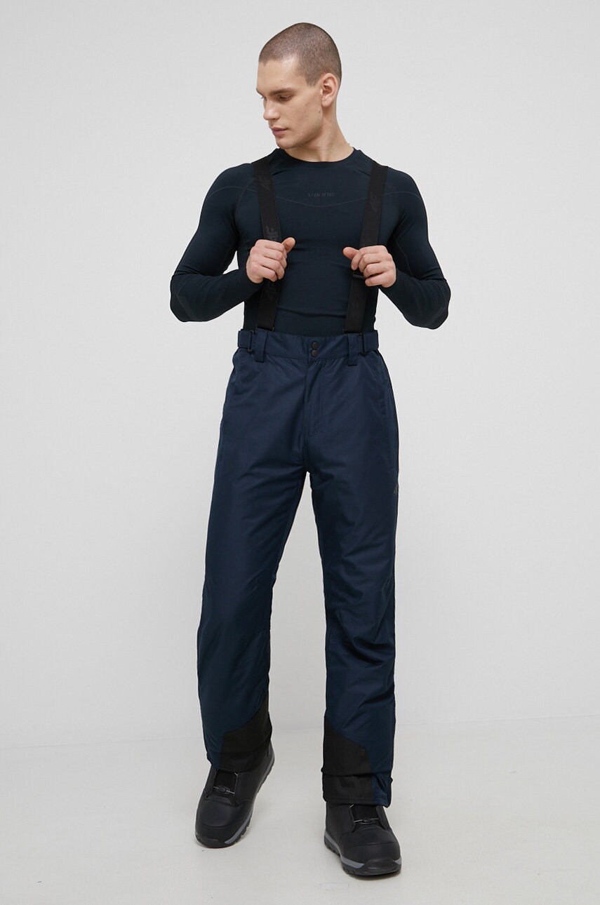4f pantaloni barbati, culoarea albastru marin