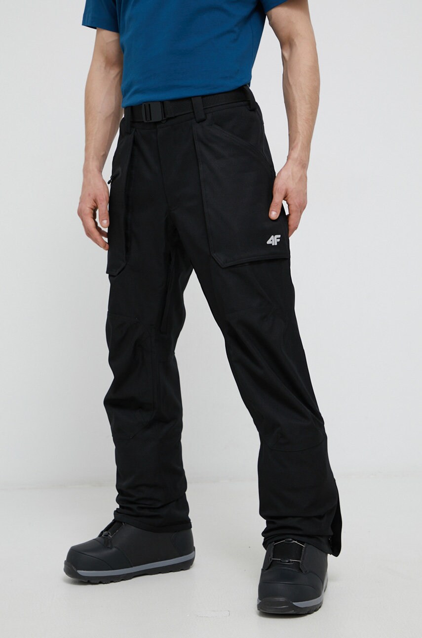 4f pantaloni snowboard bărbați, culoarea negru