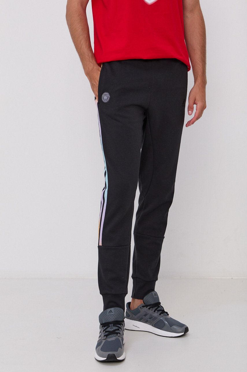 Adidas Performance Pantaloni HB6766 bărbați, culoarea negru, material neted