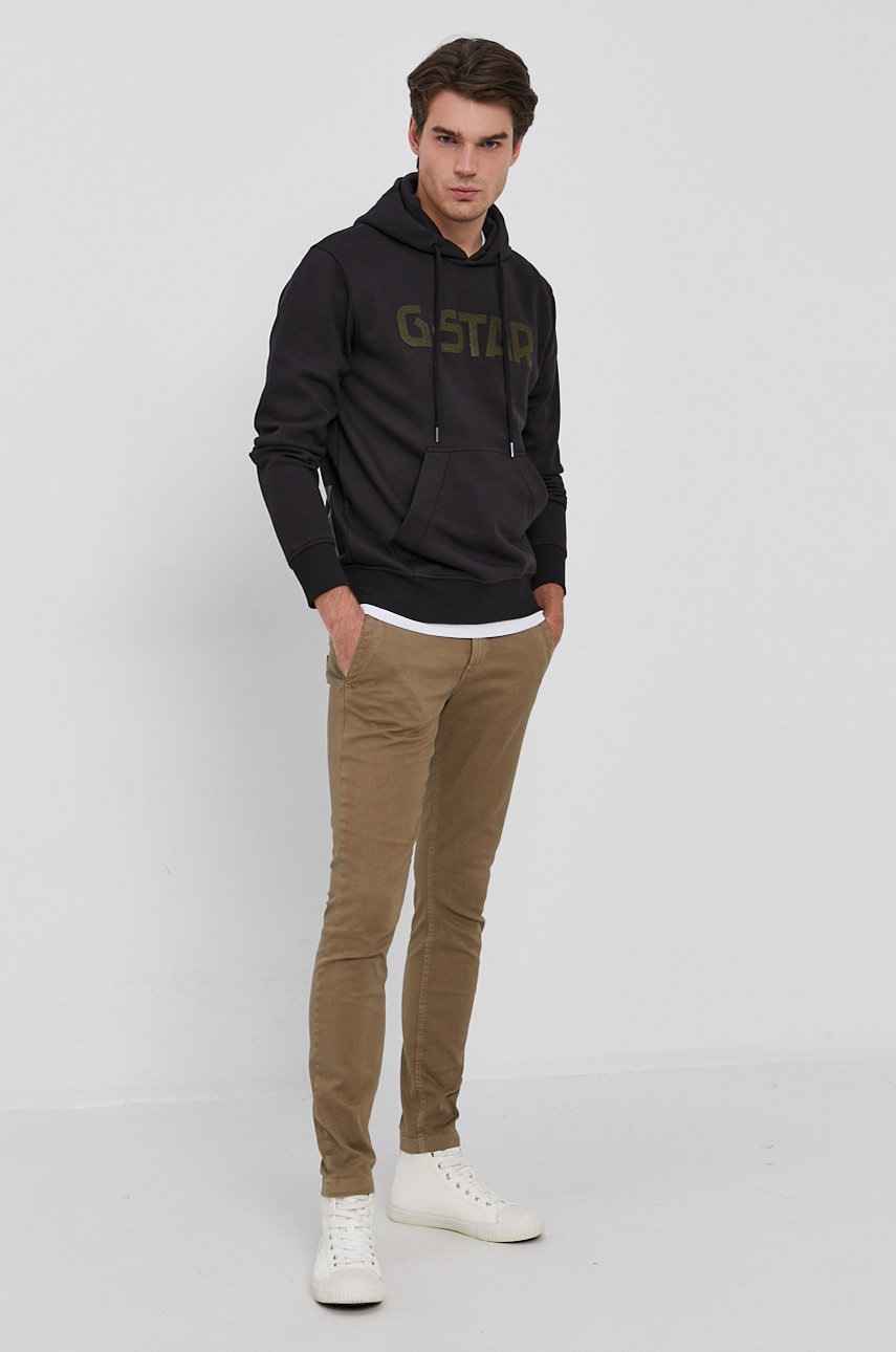 

Штани G-Star Raw чоловічі колір коричневий фасон chinos