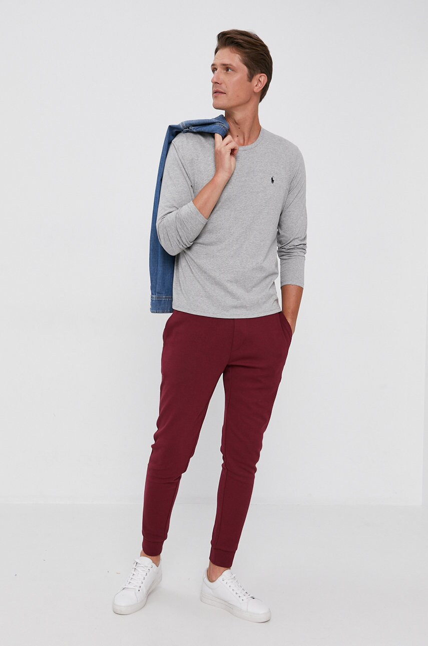 

Штани Polo Ralph Lauren чоловічі колір бордовий гладке