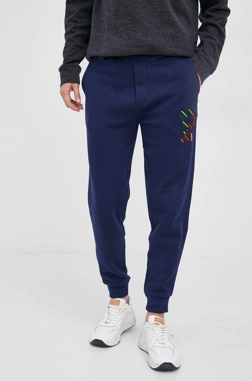 

Панталон Polo Ralph Lauren мъжки в тъмносиньо с апликация, Тъмносин