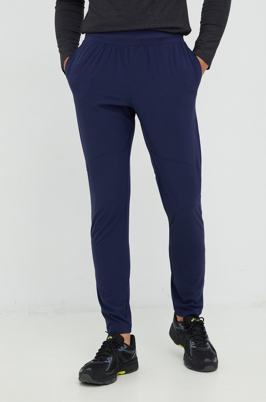 Kalhoty Under Armour pánské, tmavomodrá barva, hladké - námořnická modř -  87% Polyester