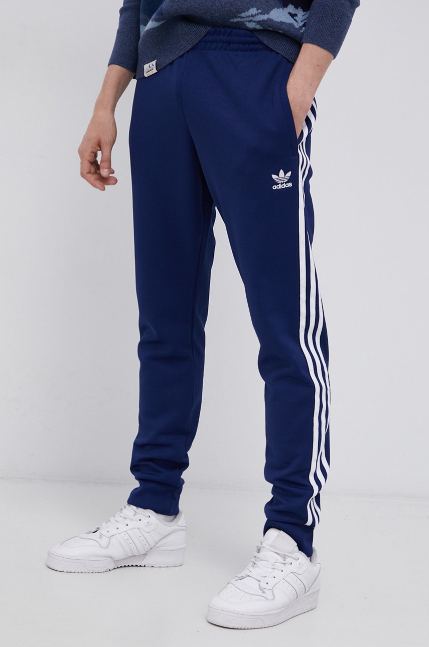 

Панталон adidas Originals мъжки в тъмносиньо с изчистен дизайн, Тъмносин
