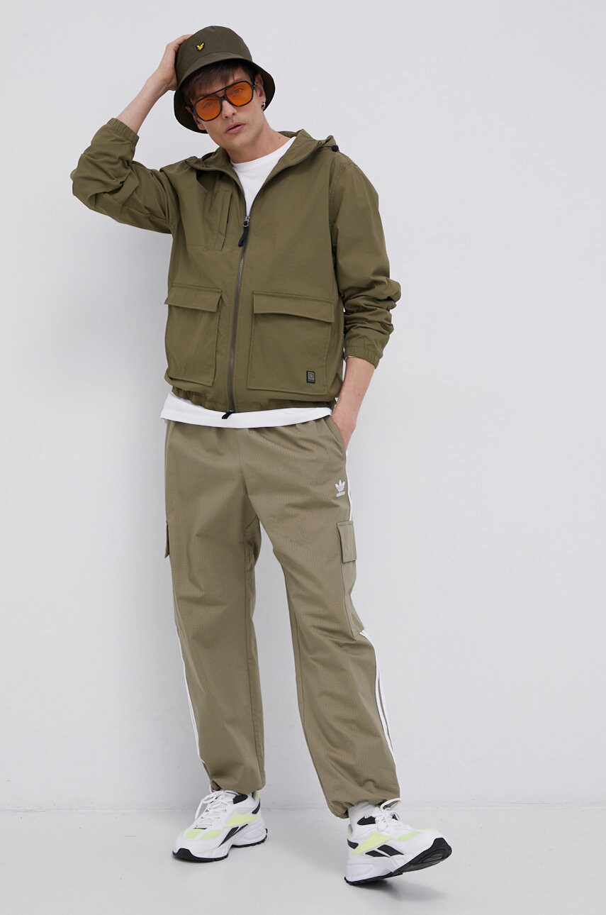 

Штани adidas Originals чоловічі колір зелений фасон cargo