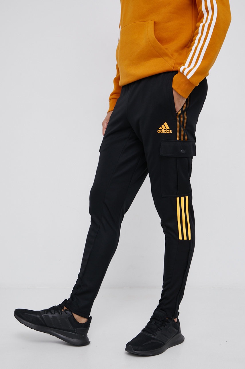 

Панталон adidas Performance H33676 мъжки в черно с изчистен дизайн, Черен
