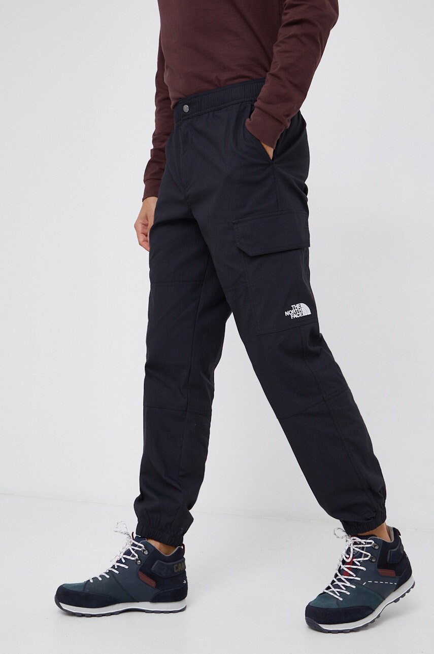 The north face pantaloni bărbați, culoarea negru, jogger