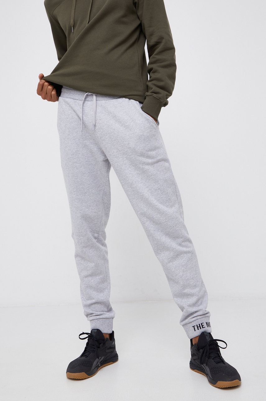 

Панталон The North Face мъжки в сиво с изчистен дизайн, Сив