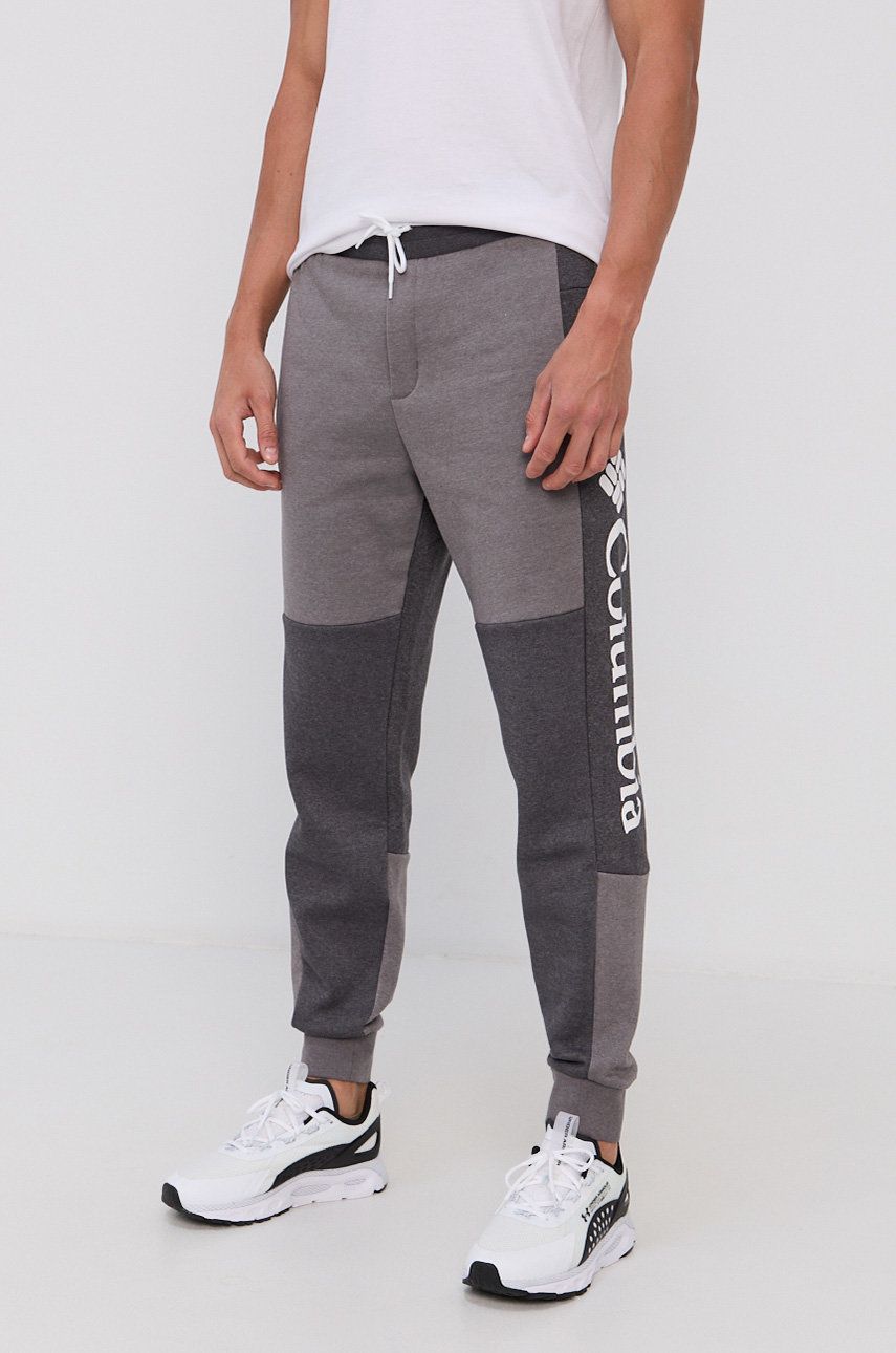 Columbia Pantaloni bărbați, culoarea gri, cu imprimeu ANSWEAR