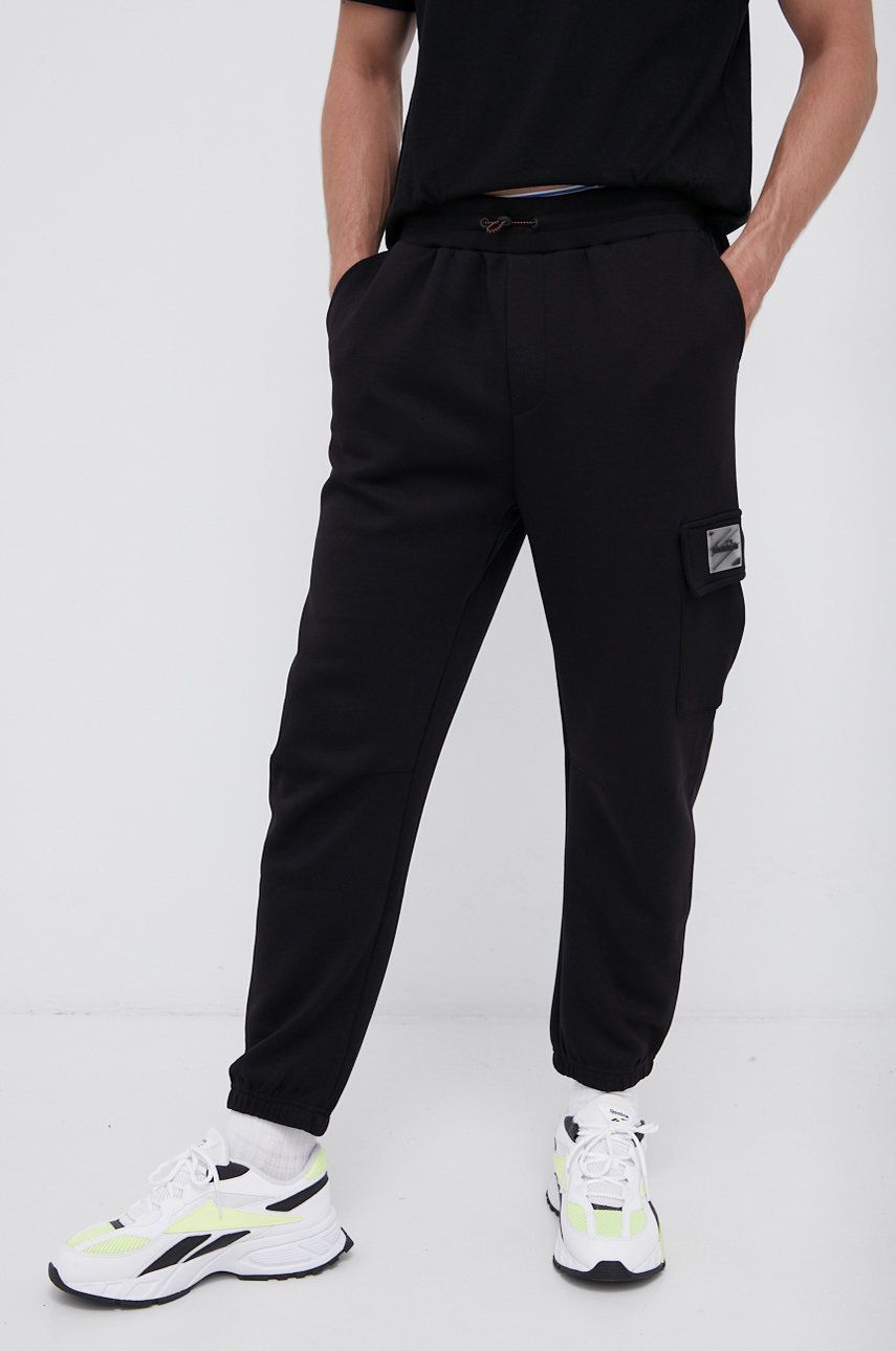 Diadora Pantaloni bărbați, culoarea negru, material neted answear.ro imagine 2022 reducere