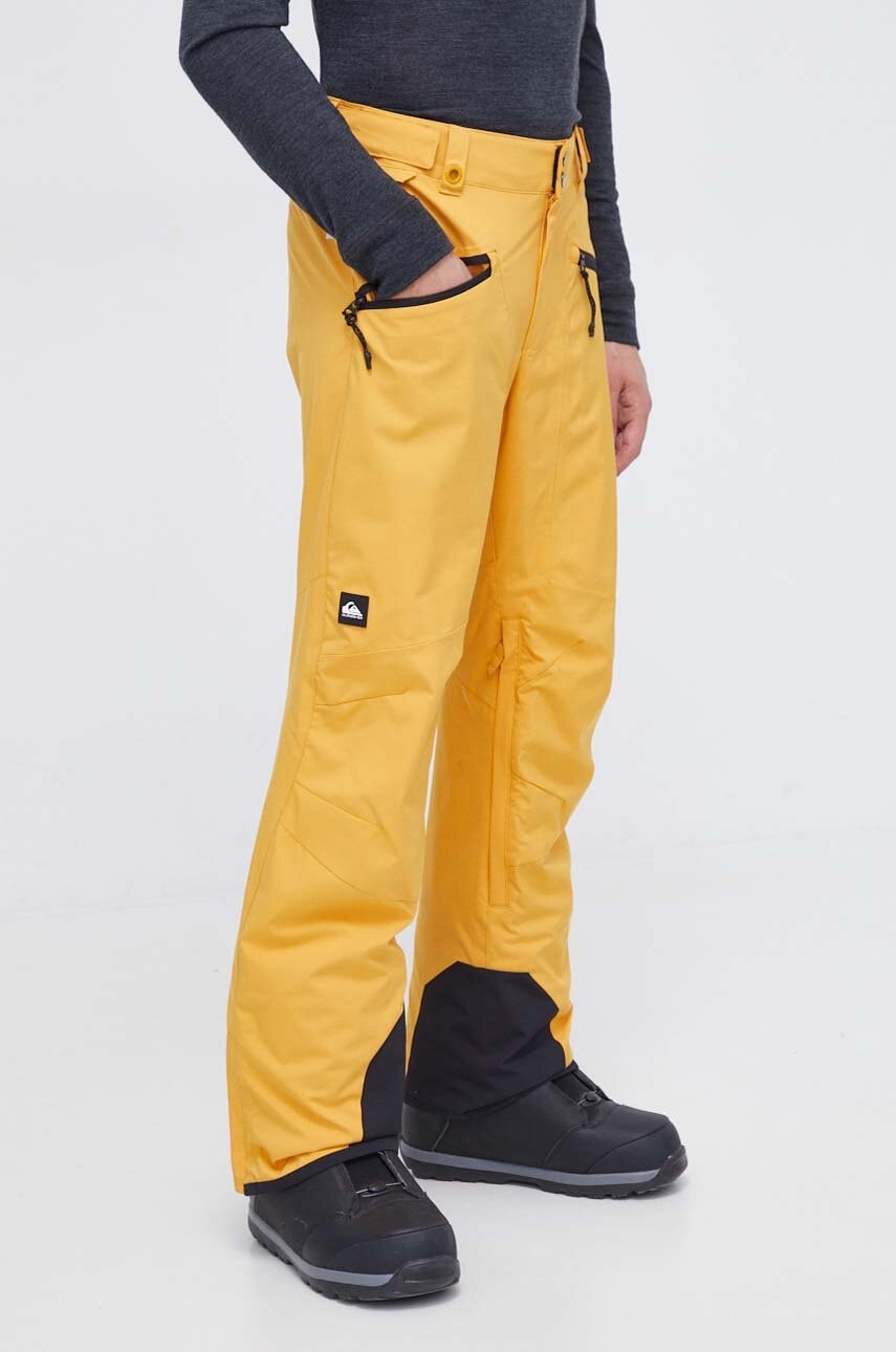 Quiksilver pantaloni Boundry barbati, culoarea galben