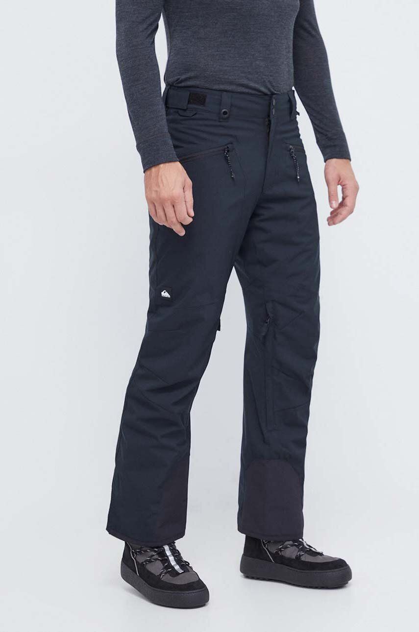 Kalhoty Quiksilver Boundry pánské, černá barva - černá - 100 % Polyester