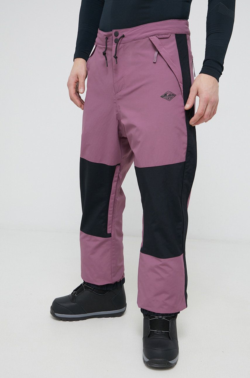 Quiksilver Pantaloni snowboard bărbați, culoarea violet answear.ro imagine 2022 reducere