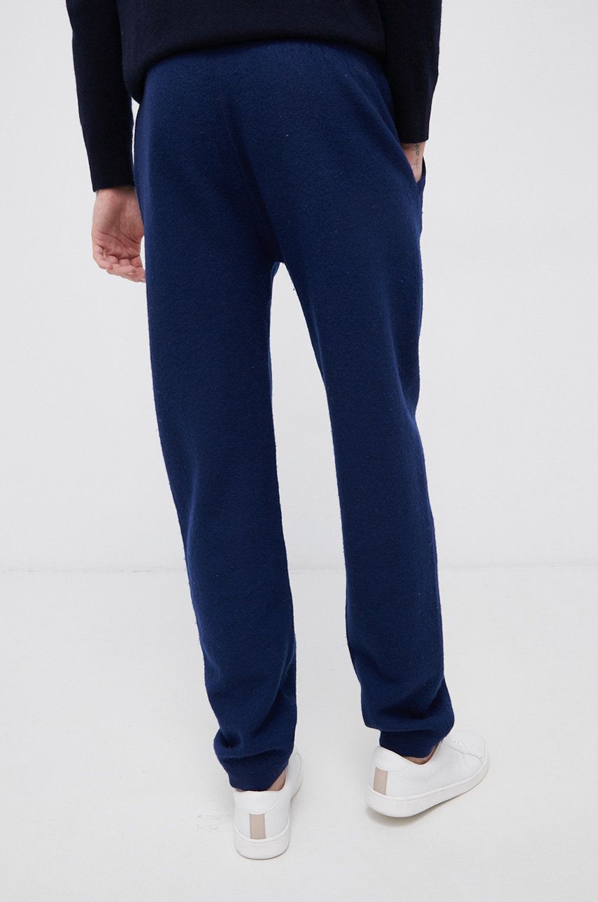 MC2 Saint Barth Pantaloni De Lână Bărbați, Culoarea Albastru Marin, Material Neted