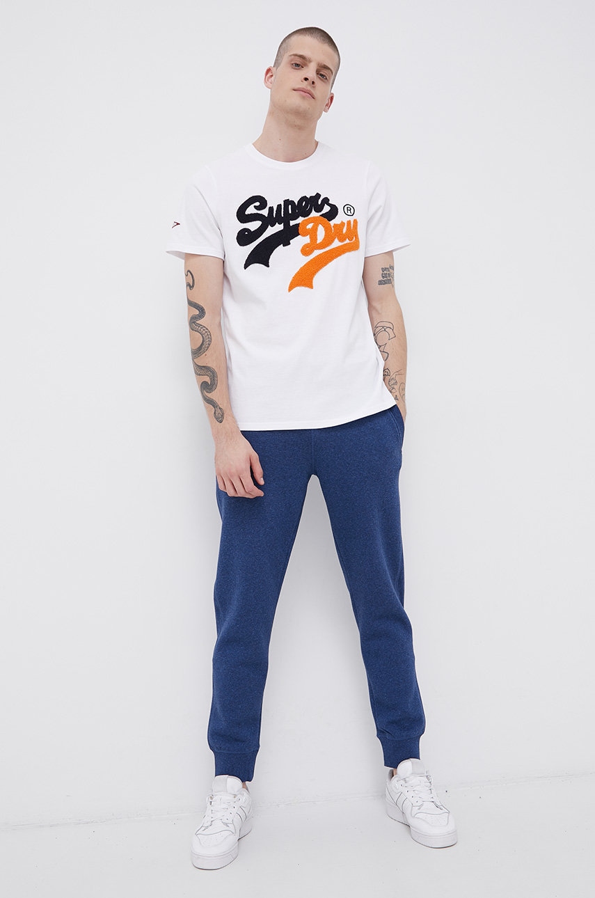 

Брюки Superdry мужские цвет синий меланж