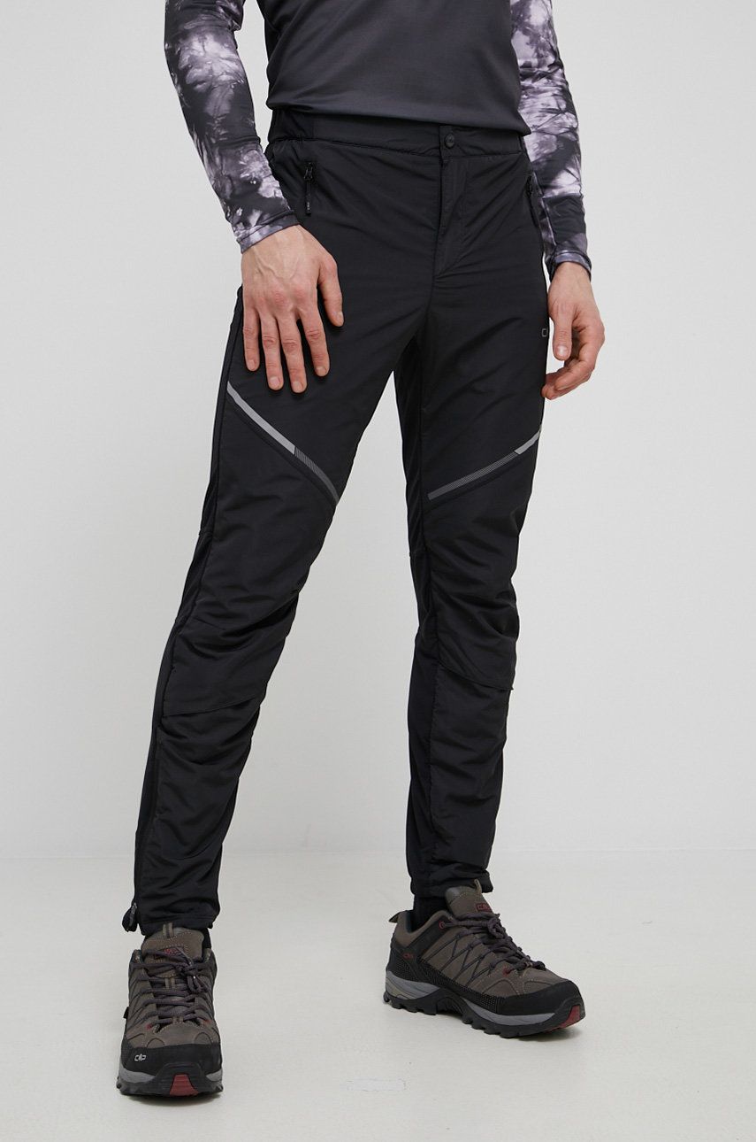 CMP pantaloni barbati, culoarea negru answear.ro imagine 2022 reducere