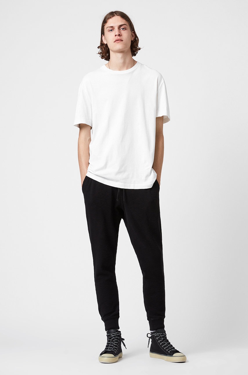 

Брюки AllSaints мужские цвет чёрный гладкие